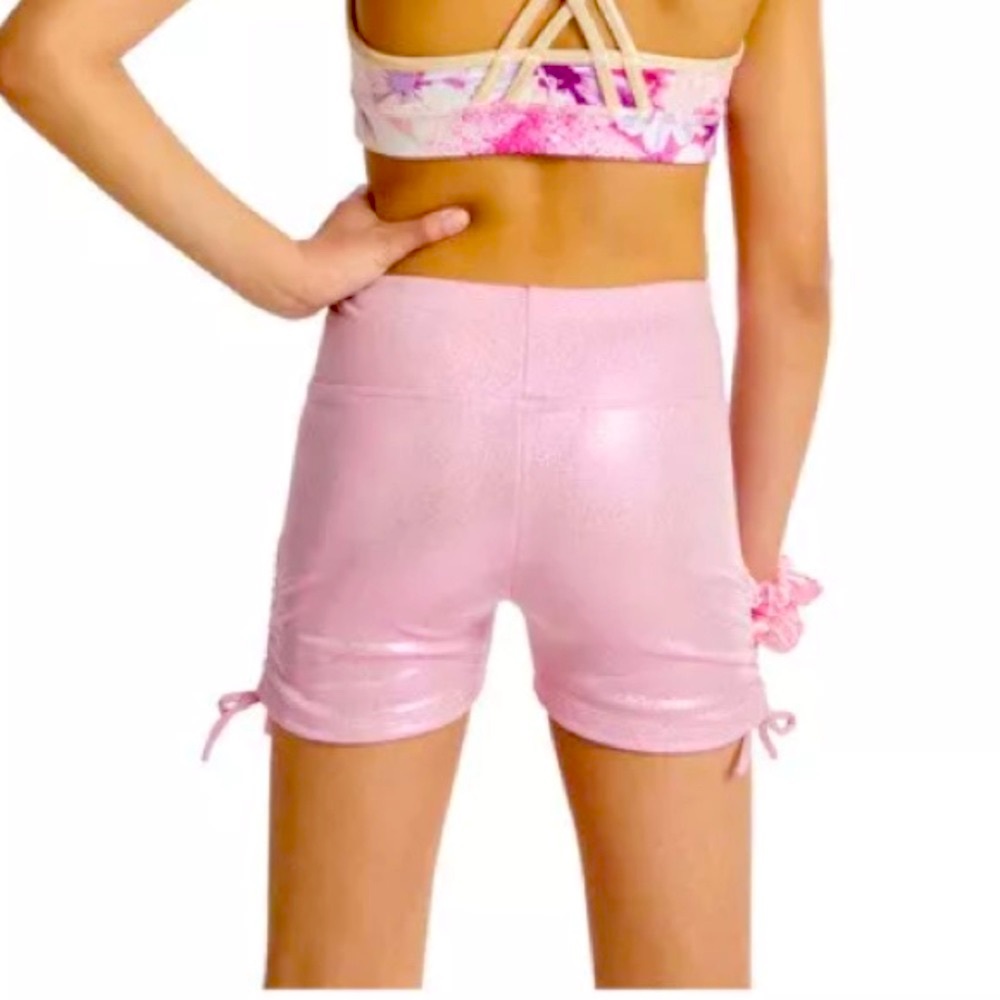 JUSTICE GLITER PINK BIKERS (GIRLS) NWT - Picture 9 of 11